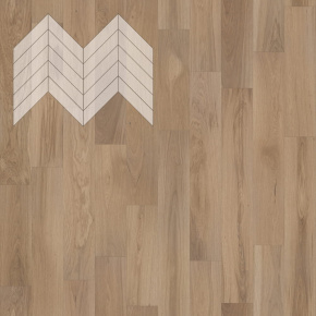 Паркет Елка Французская Lab Arte Chevron Дуб Селект Лаунж лак 600/490х110х14/3/45° в интерьере