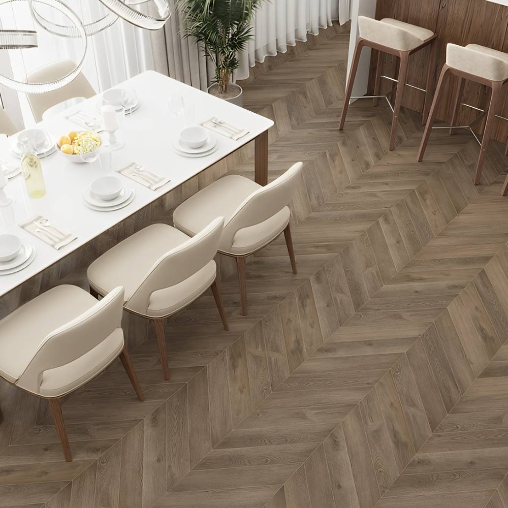 Ламинат ПВХ Alpine Floor Дуб Насыщенный Chevron SPC ECO 18-4***