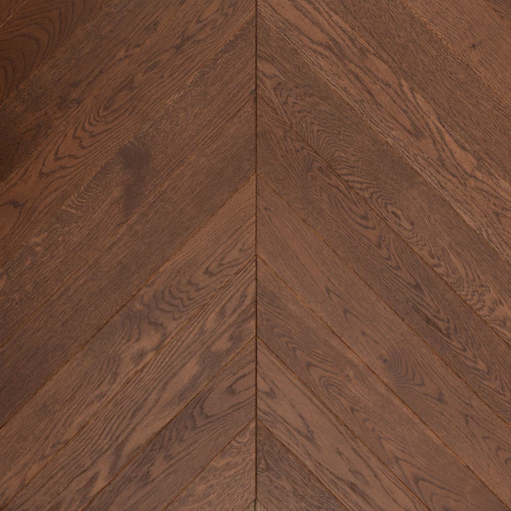 Паркет Елка Французская Lab Arte Chevron Дуб Рустик Табак лак 600/450х150х14/3/45°