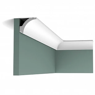 Плинтус из дюрополимера Orac Decor потолочный карниз C260 2000x41x48 в интерьере