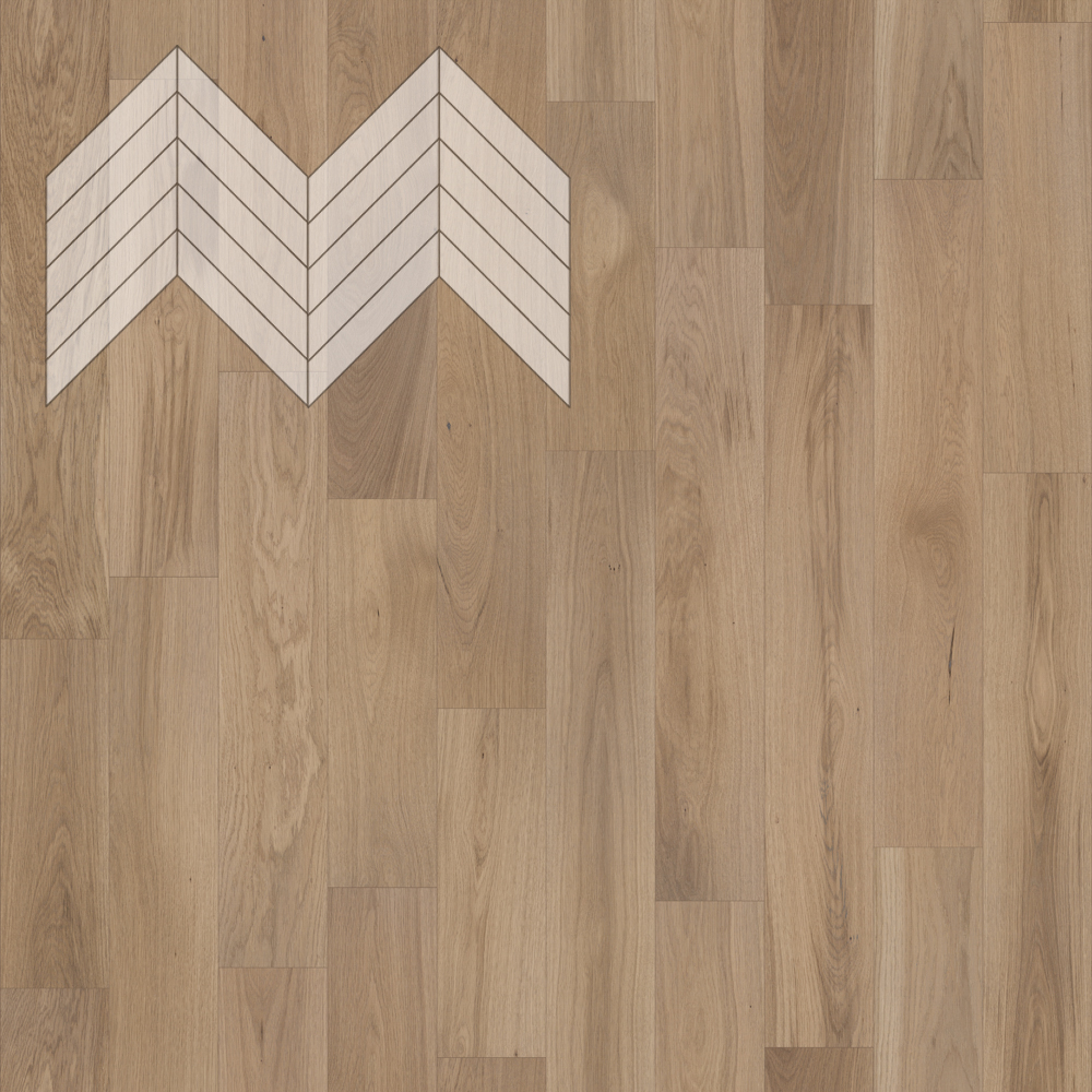 Паркет Елка Французская Lab Arte Chevron Дуб Натур Лаунж лак 600/510х90х14/3/45°